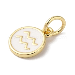 Настоящие 18-каратные позолоченные латунные эмалевые подвески KK-L216-001G-E02