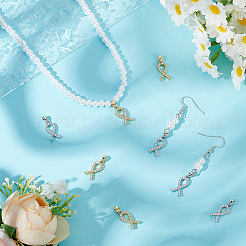 8 шт. 2 цвета латунные подвески с микропаве и кубическим цирконием&nbsp;KK-BC0015-04