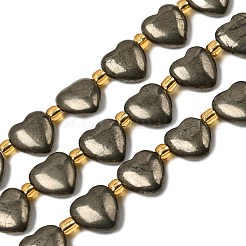 Природного пирита бисер нитей&nbsp;G-E590-02B