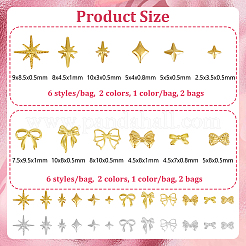 4 сумка 4 стиля латунных кабошонов&nbsp;MRMJ-OC0004-04