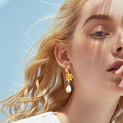 Латунные клипсы серьги&nbsp;KK-SP0001-08G