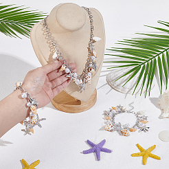 Наборы из ожерелий и браслетов с подвесками из сплава&nbsp;SJEW-UN0001-15P