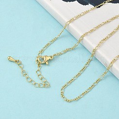 Цепочки Фигаро из латуни толщиной 2 мм NJEW-P339-08G