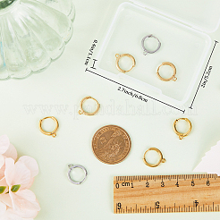 6 пара 3-х цветных латунных сережек-колец с покрытием KK-CN0002-45
