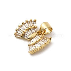 Латунные микропаве прозрачные подвески с фианитом&nbsp;KK-I360-011G-02