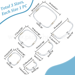 3 шт. 3 сменные алюминиевые трубчатые ручки ALUM-PH0001-09