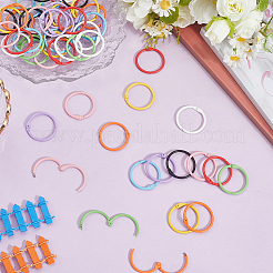 54 шт. 9-цветные застежки для брелока из сплава с напылением&nbsp;FIND-SC0020-21