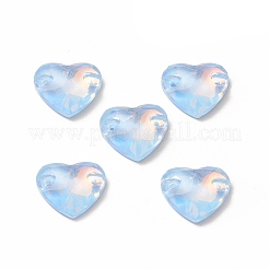 Эффект мокко форма сердца пришивка стразами GLAA-A024-05B