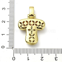 Латунные микропаве прозрачные подвески с фианитом KK-M279-01G-T