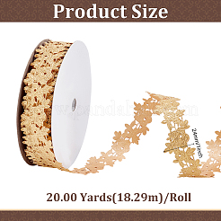 Лента из полиэстера с цветочным кружевом&nbsp;OCOR-WH0105-094