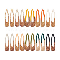 20шт 10 цвета смолы и орехового дерева большие подвески RESI-BT0001-09