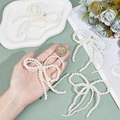 Пластиковые украшения для обуви из искусственного жемчуга и сплава&nbsp;FIND-WH0152-681