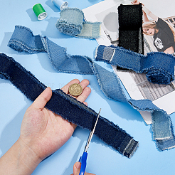 5 шт. Лента из полиэстеровой джинсовой ткани 5 цветов&nbsp;DIY-FH0008-06