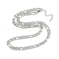 6 мм цепочка Фигаро из нержавеющей стали 304 для женщин NJEW-G177-02P