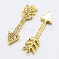 Латунные микро проложить кубического циркония подвески&nbsp;ZIRC-F036-04-NR