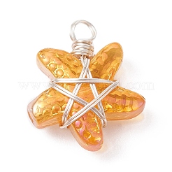 Подвески лэмпворк ручной работы в медной проволоке&nbsp;PALLOY-JF02288-02