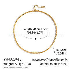 Женские витые цепочки из нержавеющей стали 304 толщиной 3.5 мм&nbsp;KJ9956-1