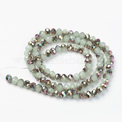 Стеклянные бусины с гальваническим покрытием  EGLA-A034-J4mm-R07