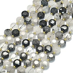 Натуральные турмализированные кварцевые бусинки&nbsp;G-C116-A107-01