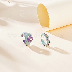 Открытое кольцо-манжета с блестящей эмалью JR920A