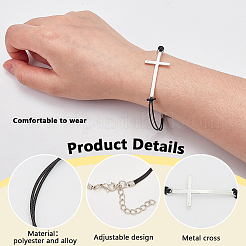 24шт. браслеты из сплава с поперечными связями BJEW-FG0001-06