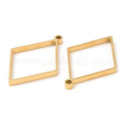 Подвески из нержавеющей стали 304 с открытым безелем в форме ромба&nbsp;STAS-Z040-02B-G