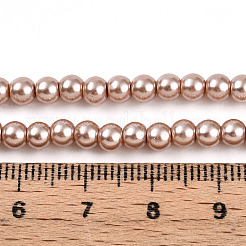 Выпечка окрашены перламутровый стекла жемчужные нити круглый шарик&nbsp;HY-Q003-4mm-11