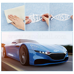 10 лист 5 стиля водонепроницаемые пластиковые наклейки на автомобиль с изображением рыбы-Иисуса STIC-FH0001-16A