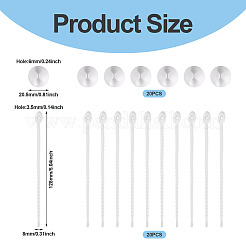 20 шт. пластиковый ПВХ-органайзер для кабеля&nbsp;AJEW-TA0002-51B