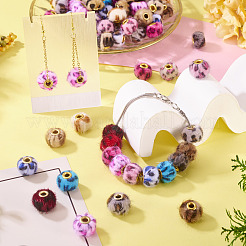 100 шт. флокированные бусины-рондели FIND-TA0006-80