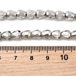 Стеклянные бусины с гальваническим покрытием  EGLA-F166-08P