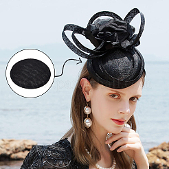 Круглая шляпа-фантаст из искусственной конопли для шляпной мастерской&nbsp;LS-AJEW-WH0472-45A-02