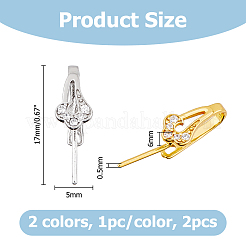 2 шт. 2 цвета 925 подвески из стерлингового серебра с кубическим цирконием&nbsp;STER-HS0001-13