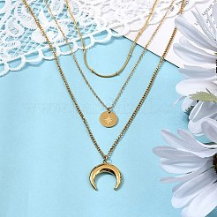 Ожерелья из нержавеющей стали 304 NJEW-Z054-02G