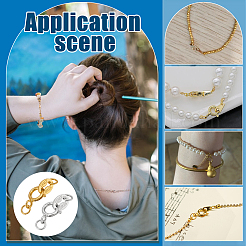 4 шт. 2 цвета s925 застежки-кольца из стерлингового серебра STER-PH0003-71