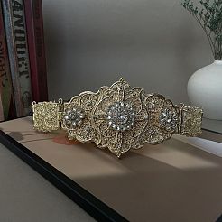 Сплав кристаллы стразы цветок невеста свадебное платье цепочка пояс&nbsp;FS-WG3EE17-01