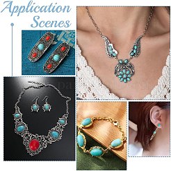 80 шт. 10 стиля кабошонов из натурального говлита&nbsp;G-AR0006-05