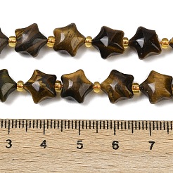 Природных тигровый глаз бисер нитей G-Z080-A16-10mm