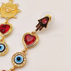 Серьги-гвоздики с эмалью от сглаза из сплава FS-WGB3014-01