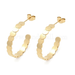 Серьги-гвоздики из нержавеющей стали 304 в форме буквы С&nbsp;EJEW-V004-05G