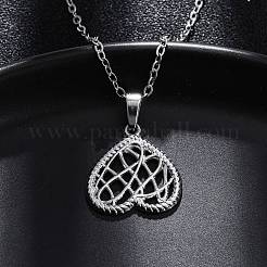 Ожерелья с подвеской в виде сердца из нержавеющей стали 304 NJEW-M096-12P