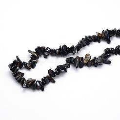 Нити бусины из синего тигрового глаза (окрашенные и нагретые) G-O049-30