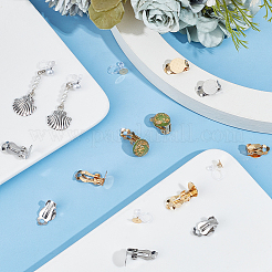 40 шт. 4 стиля фурнитуры для сережек-клипс из нержавеющей стали 304 STAS-SC0008-32