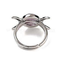 Регулируемые кольца из натуральных драгоценных камней RJEW-K271-01P