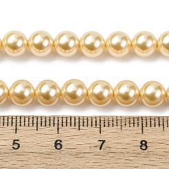 Гальванические оболочки жемчужные бусы пряди&nbsp;BSHE-G041-6mm-01