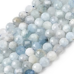 Природные Аквамарин бисер нитей G-RM250101-E13