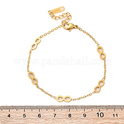 Браслеты из нержавеющей стали 304 с цепочкой бесконечности BJEW-Z099-02G