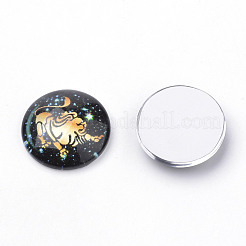 Flatback стеклянные кабошоны для поделок проектов X-GGLA-S029-12mm-036