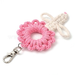 Цветы плетеные хлопковые нити подвесные украшения HJEW-JM02452-04