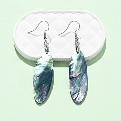 Серьги-подвески из латунных раковин морских ушек&nbsp;EJEW-C161-01B